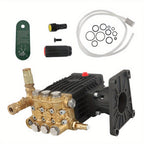 4400 PSI 4 GPM Heavy-Duty Pressure Washer Pump, 1" Horizontal Shaft, Replacement Power Washer Pump for Concrete, Roads, Parking Lots, Construction Sites, Building Exteriors & Industrial Surfaces