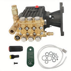 4400 PSI 4 GPM Heavy-Duty Pressure Washer Pump, 1" Horizontal Shaft, Replacement Power Washer Pump for Concrete, Roads, Parking Lots, Construction Sites, Building Exteriors & Industrial Surfaces