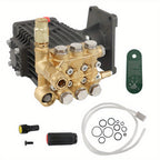 4400 PSI 4 GPM Heavy-Duty Pressure Washer Pump, 1" Horizontal Shaft, Replacement Power Washer Pump for Concrete, Roads, Parking Lots, Construction Sites, Building Exteriors & Industrial Surfaces