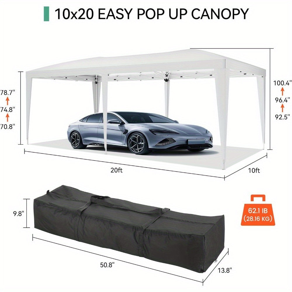 10x20 Pop Up Canopy with 6 Sidewalls, Waterproof Canopy Outdoor Event Shelter UPF 50+ Gazebo Portable Tents for Parties Beach Camping Wedding Commercial