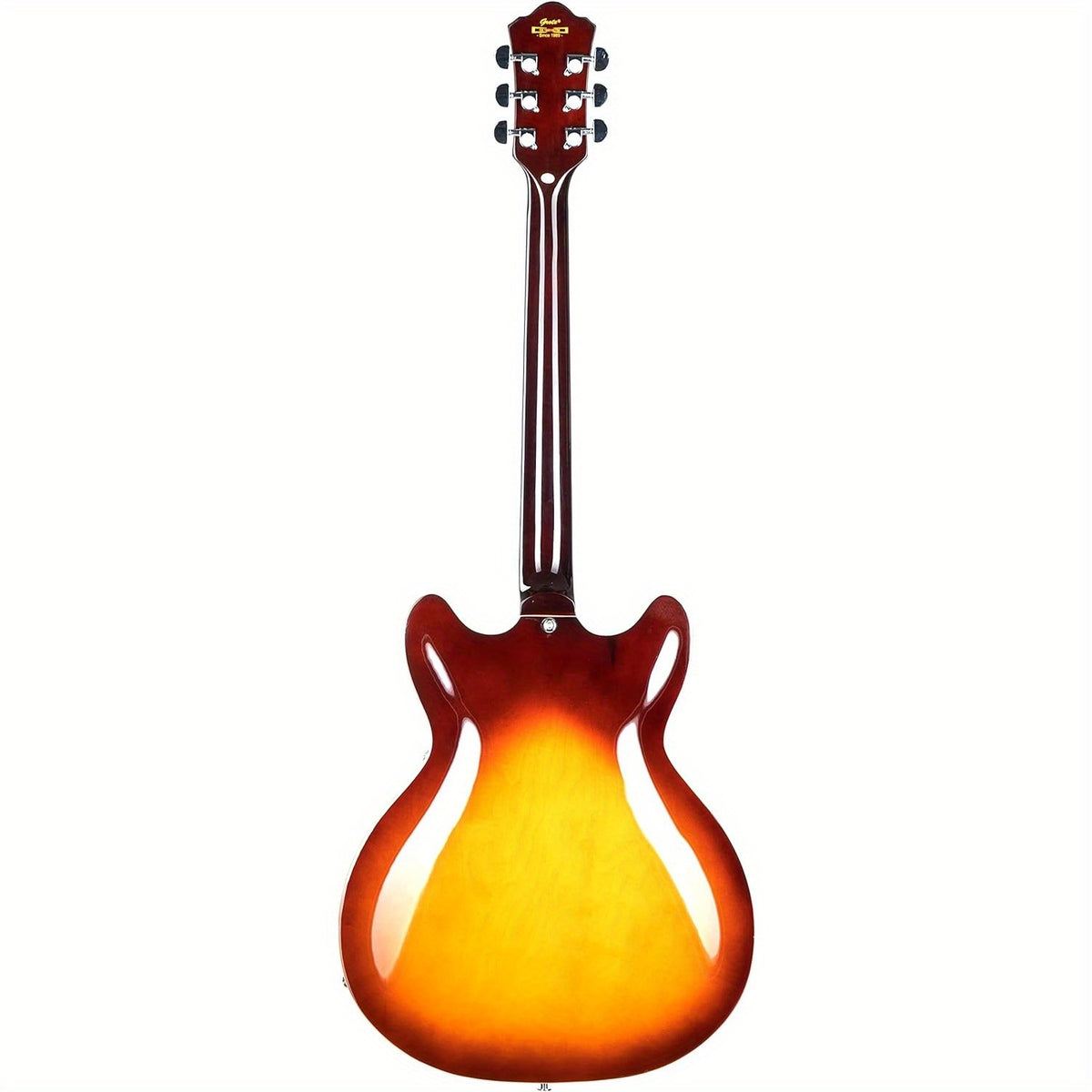Grote Full Scale Electric Guitar Semi-Hollow Body Guitar Stainless Steel Frets (Vintage Sunburst)