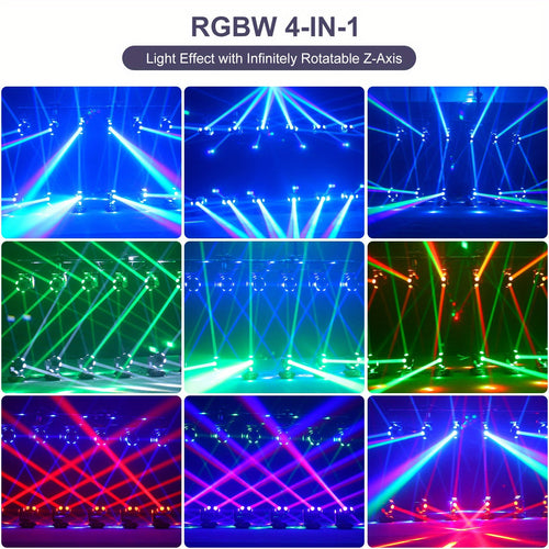 240W LED RGBW Moving Head Lights Single Flying Magnetic Light for DJ Disco Stage Prom Bar Party Dance Floor Club DMX512 14/16CH