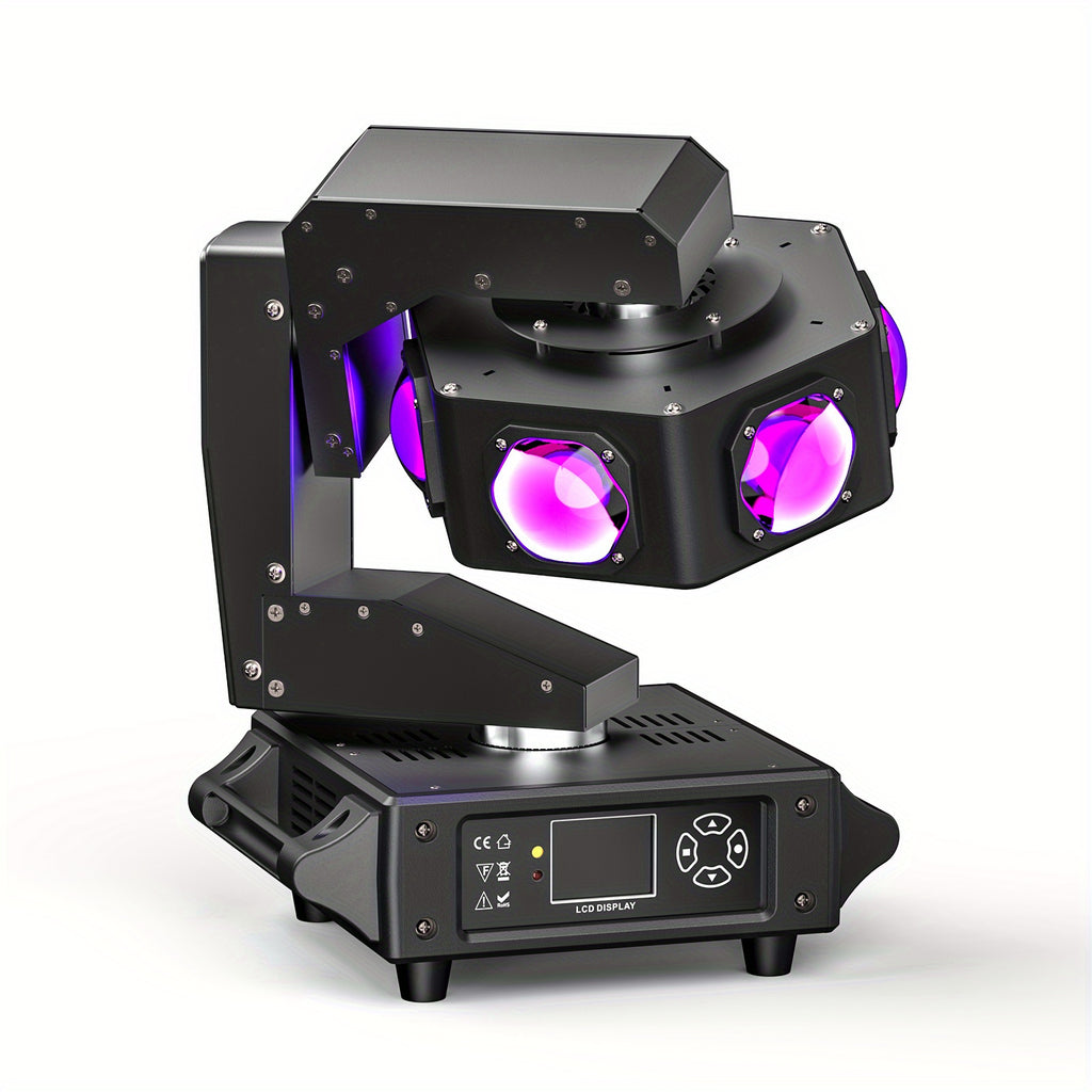 240W LED RGBW Moving Head Lights Single Flying Magnetic Light for DJ Disco Stage Prom Bar Party Dance Floor Club DMX512 14/16CH