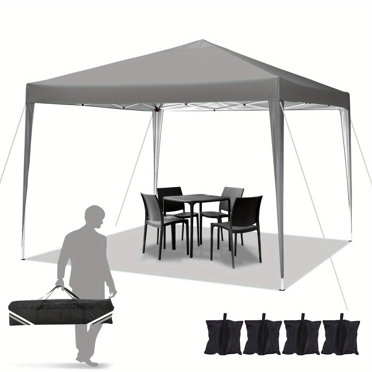 SANOPY 10x10ft Quick-setup Pop-up Tent | Fully Waterproof, Sunshade and UV Protection, Time-Saving and Portable, Perfect for Beach Enjoyment