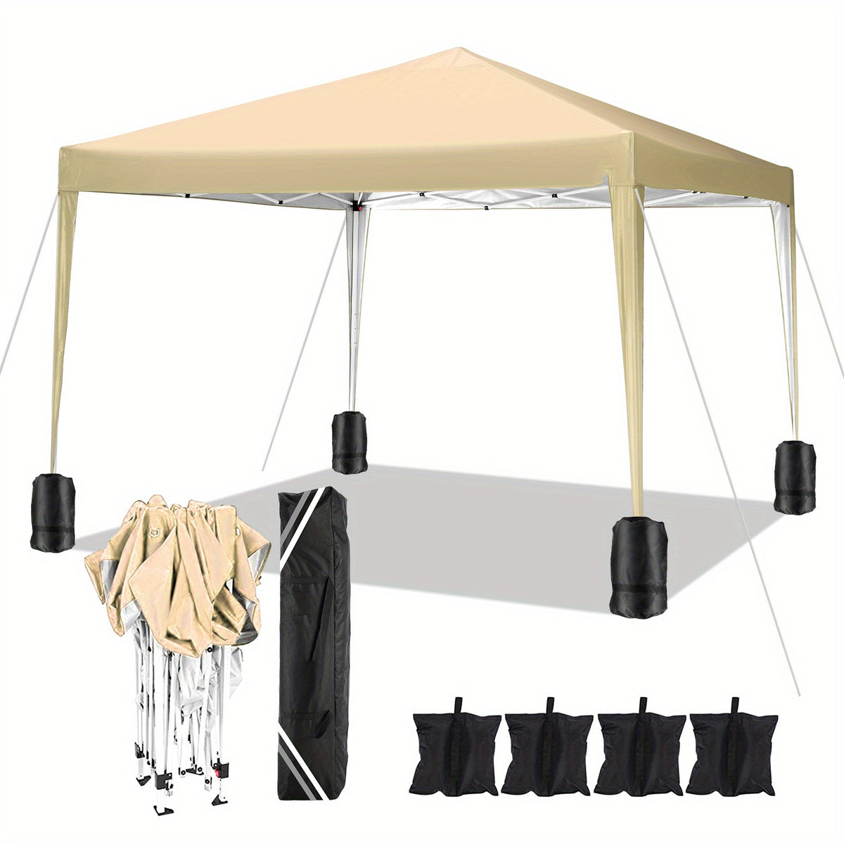 SANOPY 10x10ft Quick-setup Pop-up Tent | Fully Waterproof, Sunshade and UV Protection, Time-Saving and Portable, Perfect for Beach Enjoyment