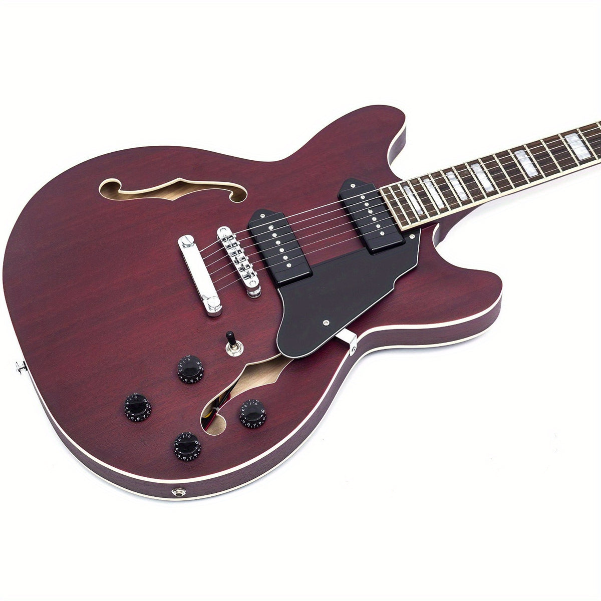 GROTE Semi-Hollow Body Electric Guitar with a Matte End And P90 Pickups