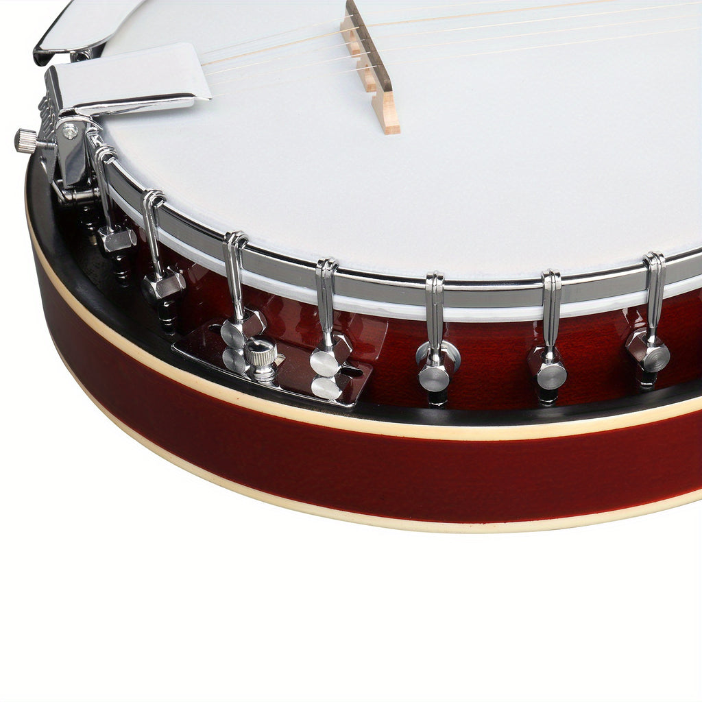 Full Size 5 String Right Handed Banjos Set with Closed Solid Sapele Back & Premium Mahogany Neck And Premium Additions