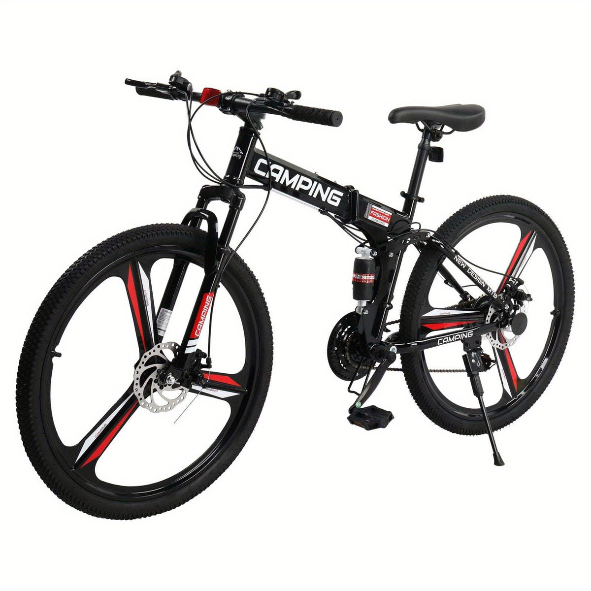 26-Inch Collapsible Mountain Bike, Shimano 21-Speed MTB Bicycle Designed for Adults