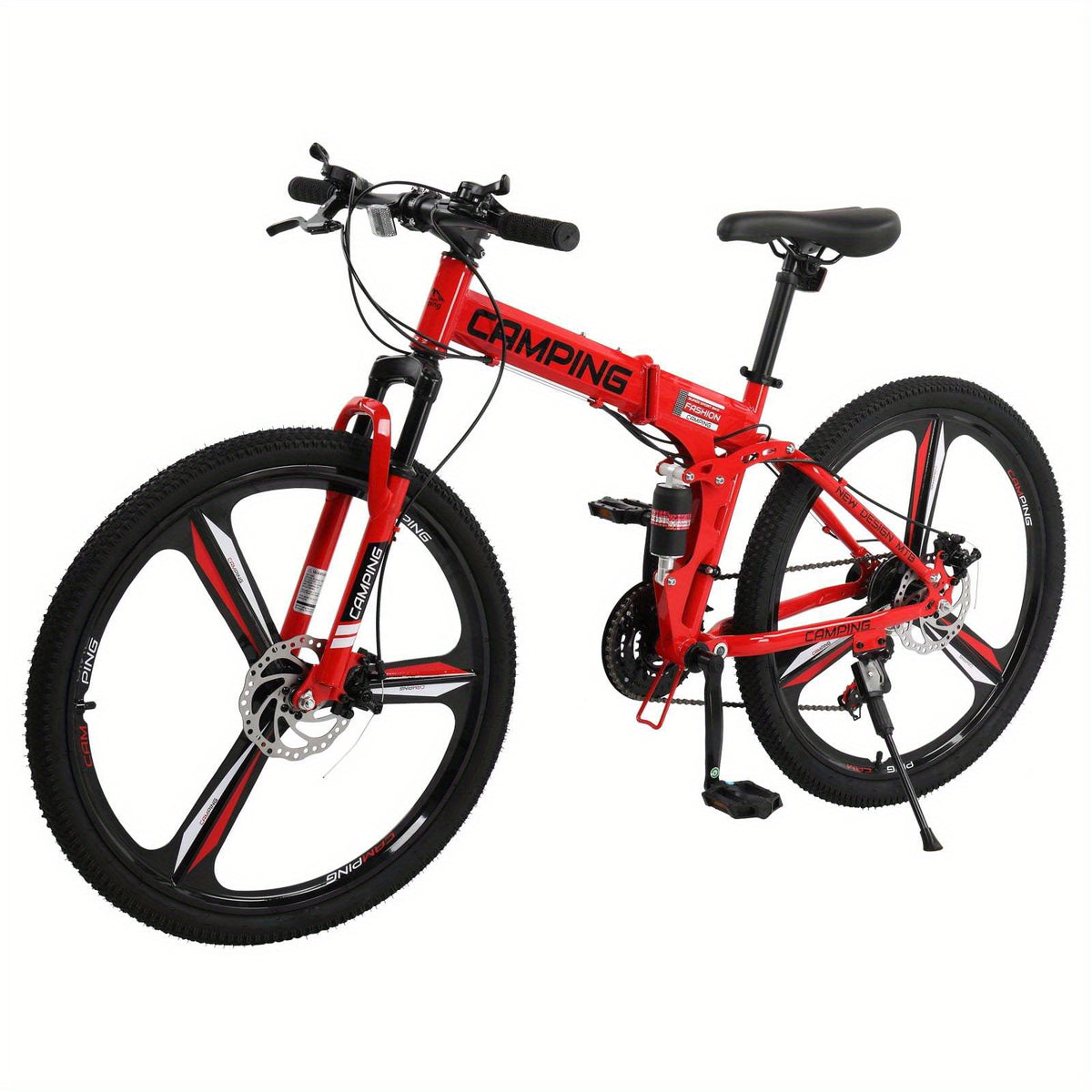 26-Inch Collapsible Mountain Bike, Shimano 21-Speed MTB Bicycle Designed for Adults