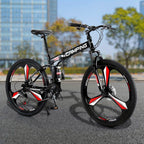 26-Inch Collapsible Mountain Bike, Shimano 21-Speed MTB Bicycle Designed for Adults