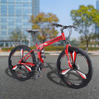 26-Inch Collapsible Mountain Bike, Shimano 21-Speed MTB Bicycle Designed for Adults