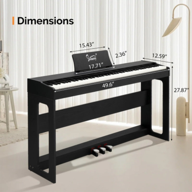 Elevate Your Playing with 88 Keys Digital Piano - Full Weighted Keys, 20 Demo Songs - Comes with Stand, Pedals And Accessories