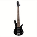 White Electric Bass Guitar with 44 Inch GIB, 6 Strings, H-H Pickups, Laurel Wood Fingerboard, And Included Bag And Additions