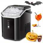 Nugget Bullet Ice Makers Countertop, Crushed Ice Maker With Handle 35 Lbs/ Day 26 Lbs/Day Soft Chewable Ice, Pebble Ice Maker With Self-Cleaning, Ice Scoop & Basket, For Home, Office, Kitchen, For Halloween, Christmas.