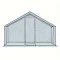 10 X 10ft Large Metal Chicken Coop, Walk-in Poultry Cage Chicken Hen Run House with Waterproof Cover, Rabbits Cats Dogs Farm Pen for Outdoor Backyard Farm Garden