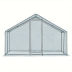 10 X 10ft Large Metal Chicken Coop, Walk-in Poultry Cage Chicken Hen Run House with Waterproof Cover, Rabbits Cats Dogs Farm Pen for Outdoor Backyard Farm Garden