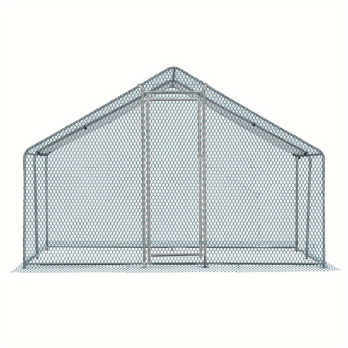 10 X 10ft Large Metal Chicken Coop, Walk-in Poultry Cage Chicken Hen Run House with Waterproof Cover, Rabbits Cats Dogs Farm Pen for Outdoor Backyard Farm Garden