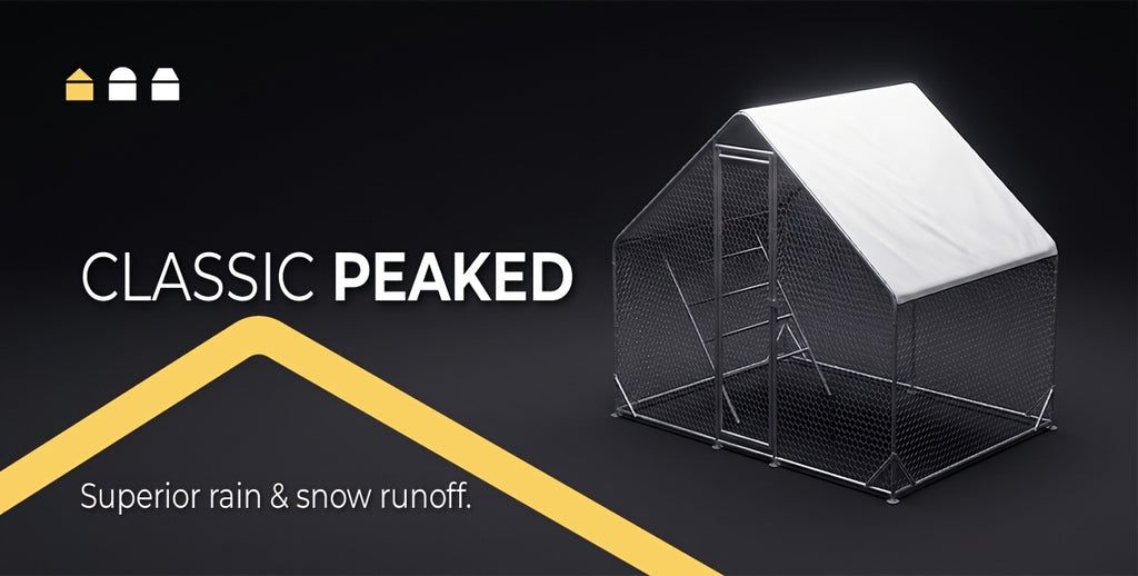 Heavy Duty Reinforced Chicken Coop Walk In Chicken Run with Waterproof Cover Large Metal Poultry Cage Outdoor Chicken Pen with Free Chicken Roosting Ladder