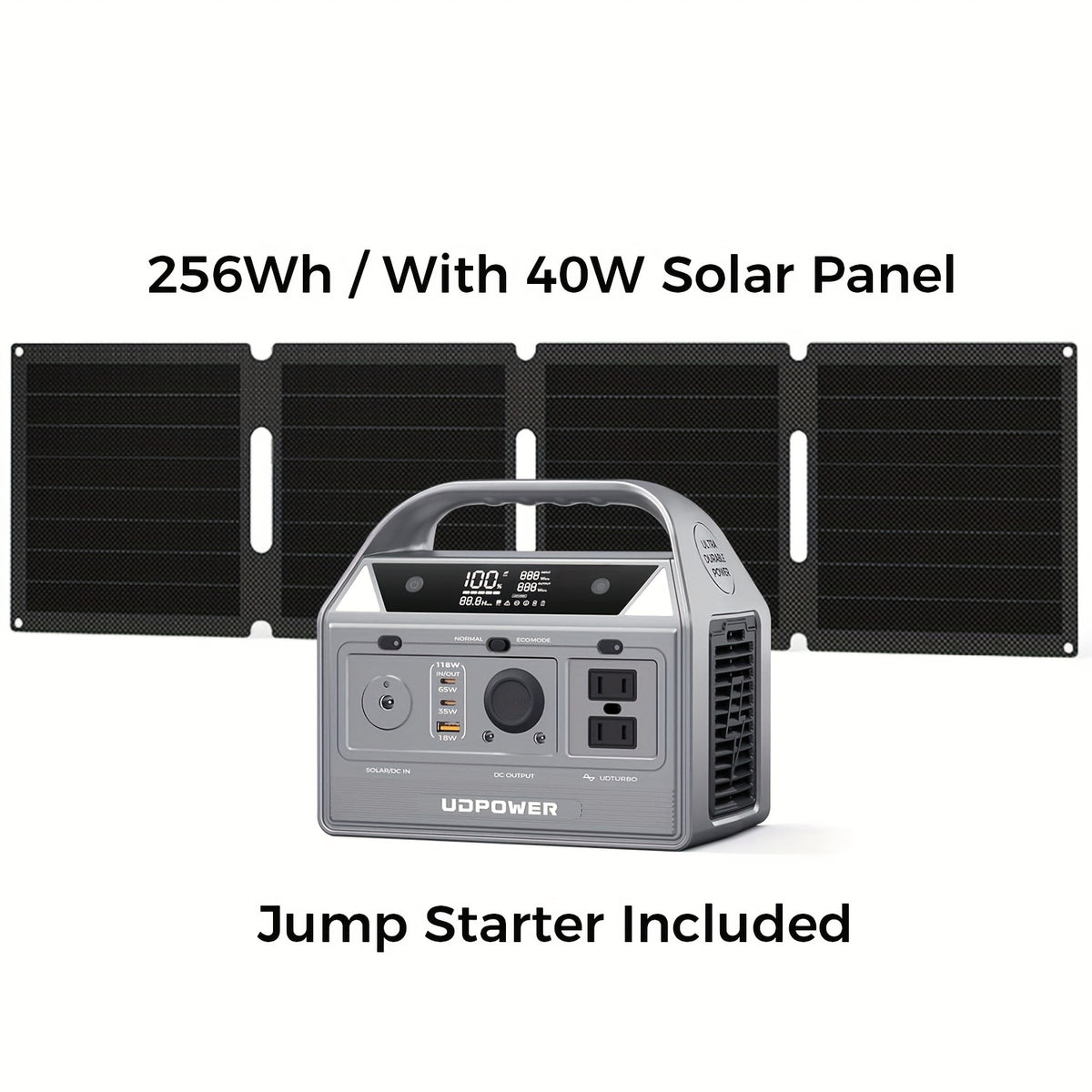 [ Labor Day Discount Preview ] 200W/400W/600W/1200W UDPOWER Portable Power Station, Equipped with Fast Charging, 192Wh/256Wh/596Wh/1191Wh Battery Solar Generator, Suitable for Home Use, Outdoor Travel, Equipped with a 300W Lumen Illuminating Lamp