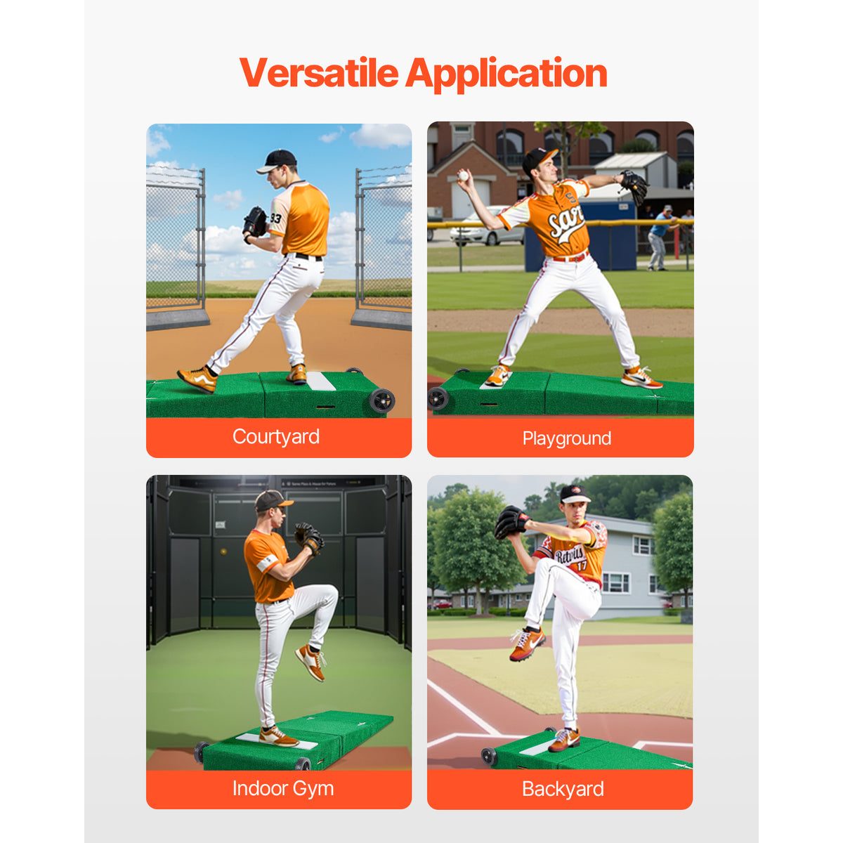 VEVOR Pitching Mound Portable Pitcher Mound Baseball Softball Training, 1.5-2m/2-2.5m, 2+1 style/Wheeled style/T-shaped style