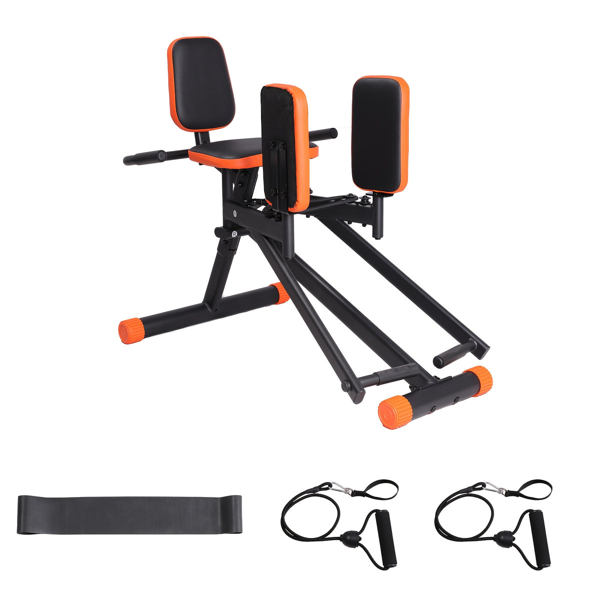 Hip Abduction Trainer for Home Glute and Thigh Workouts with Two Pull Ropes and 2 Adjustable Resistance Levels
