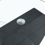 Glass Coffee Table for Small Spaces with Three-Tier Storage and a Clear Tempered Glass Top