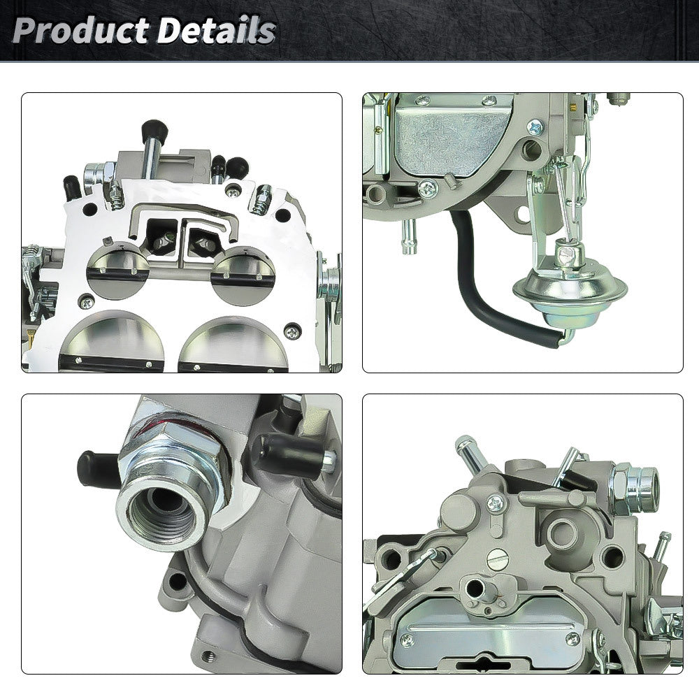 Carburetor: 4BBL, 750CFM, Vacuum Secondary, 4MV, for 1904R Rochester Quadrajet, 1980-89 – with Cleaning Brush