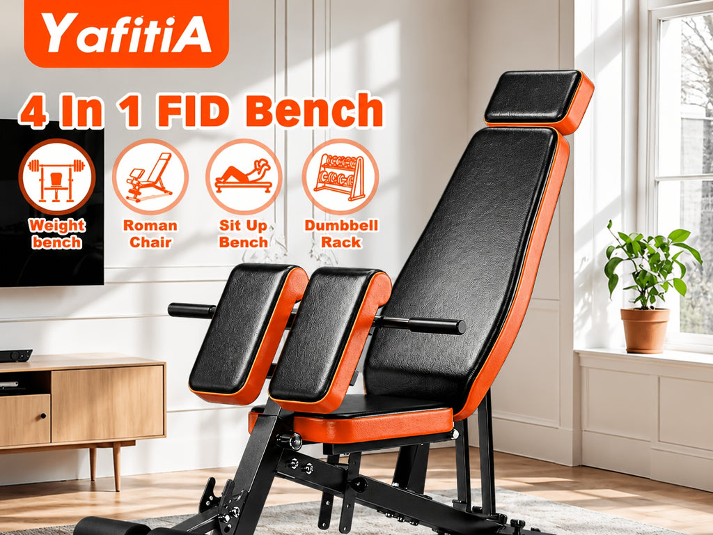Home Gym Weight Bench, 5-In-1 Adjustable Workout Bench for Abs, Back, Glutes And Core Training, Heavy Duty 1000LBS Capacity