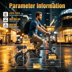 500W Adult Folding Electric Bicycle - 20 MPH, 25-Mile Range, 48V 15Ah High-Capacity Removable Battery, 14-Inch All-Terrain Tires, Dual-Seat Design, Three Riding Modes (Electric, Pedal-Assist, And Pedal), Multi-Functional LCD Display.