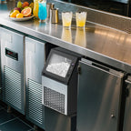Large Ice Maker, 66Lbs/ 80Lbs/ 100Lbs Commercial Ice Maker, 24 Hour Timer, Self Cleaning Under Ice Machine, Automatic Full Ice Stop, Adjustable Ice Thickness And Ice Making Time, Suitable for Restaurants, Hospitals, Bars, Cafes, Laboratories