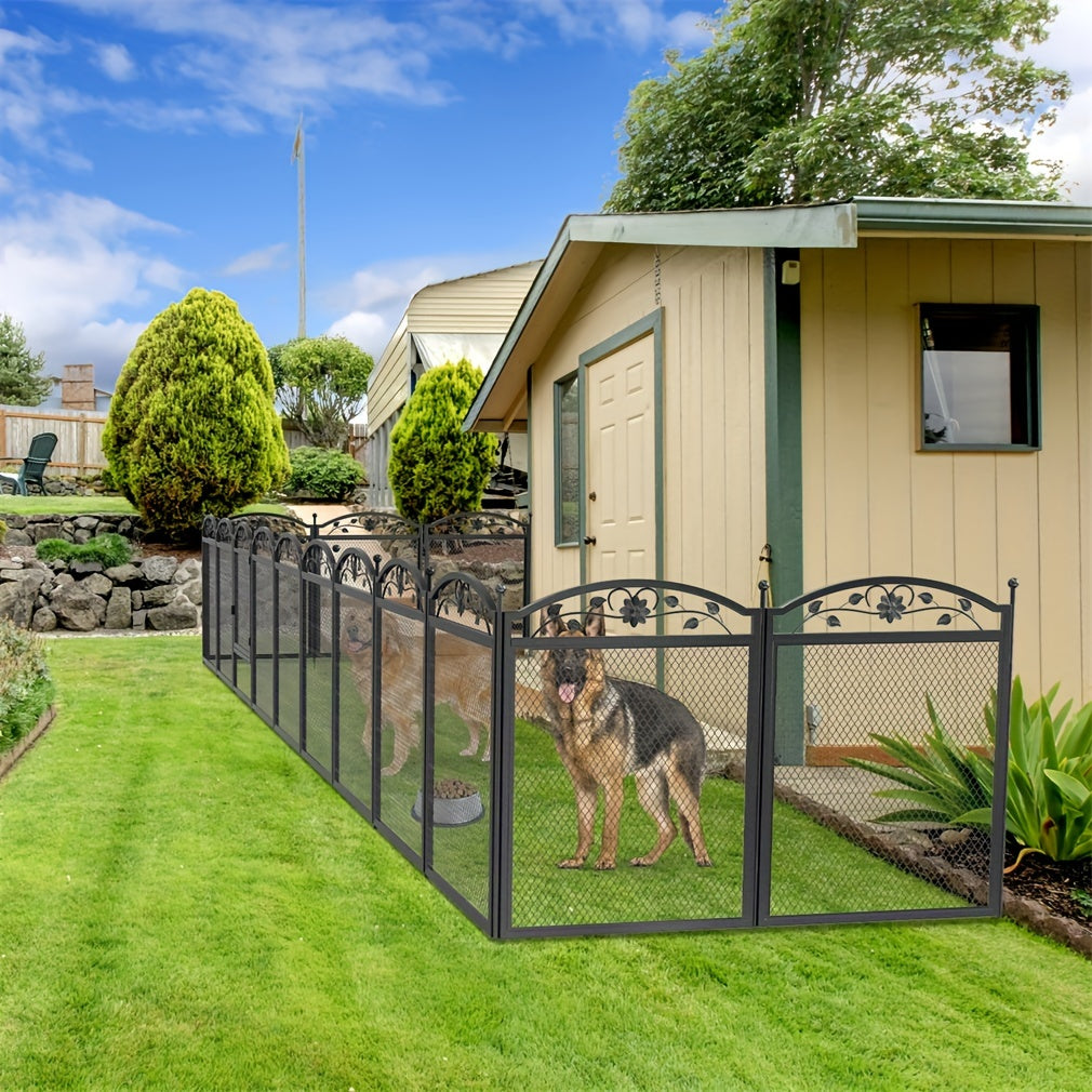Large Dog Pet Playpen Cage Heavy Duty Metal Enclosure Fence with Waterproof Pad