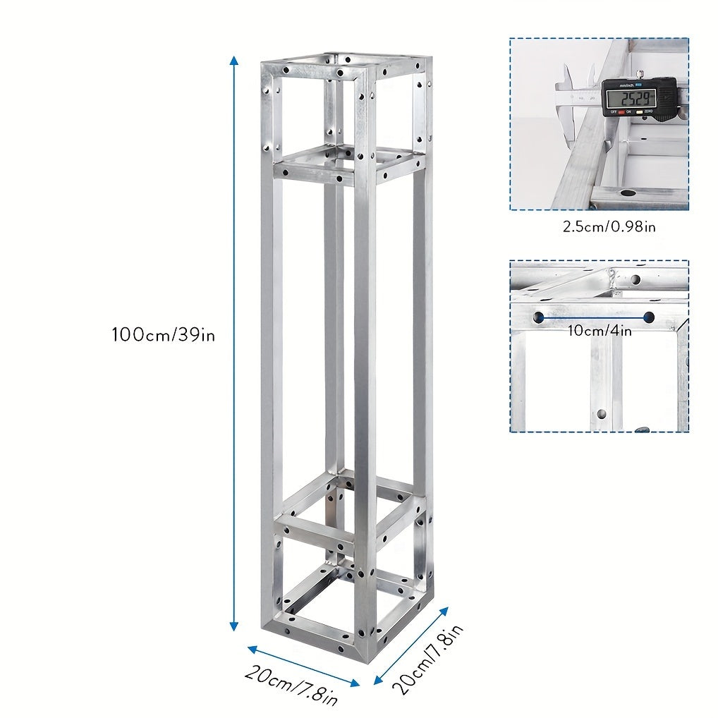 Square Box Truss System, 3-Piece Adjustable Stage Frame for DJ Lighting and Indoor or Outdoor Events