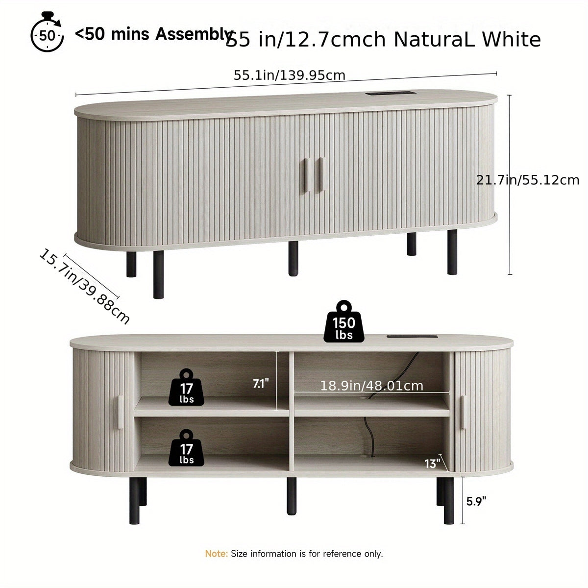 PAZCASA 70.8 Inch/55 Inch TV Stand with Power Outlet for Tvs Up to 75 Inches, Entertainment Center with Storage And Adjustable Shelves, Modern Media Console with Sliding Doors for Living Room, Walnut/Black/Oak