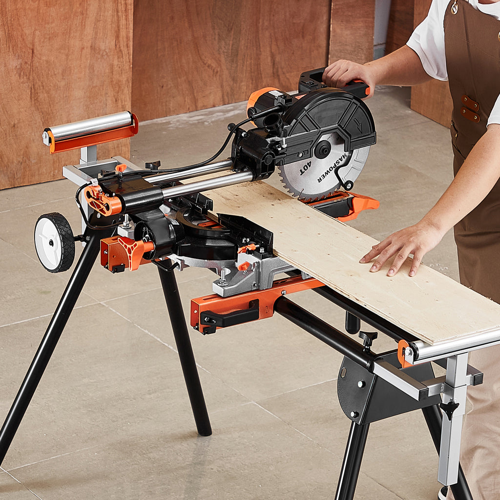 Miter Saw Stand 550lbs Load Capacity Steel Collapsible Stand for Miter Saw