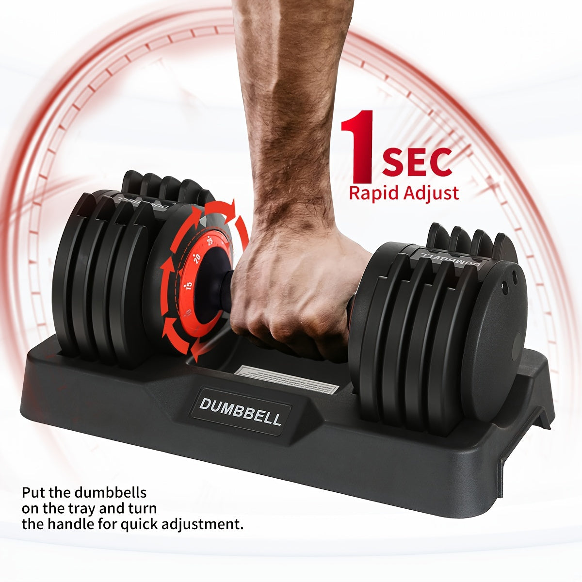 25 Lbs Adjustable Dumbbells Pair - 5Lb 10 Lbs 15 Lbs 20 Lbs 25 Lbs 5 in 1 Dumbbells Adjustable Weight, Compact Quick Adjusting Dumbbells Set for Full Body Workouts And Fitness Home Gyms