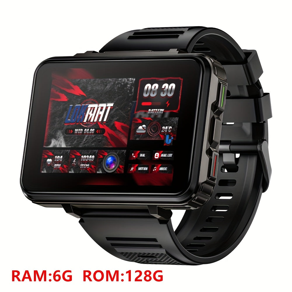 LOKMAT APPLL 5 MAX Smart Watch, 2.4" TFT Screen MTK6762 Chipset Dual Camera Smart Watch Phone Replace Strap with Flashlight