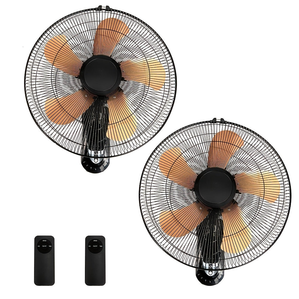 20 Inch Wall Mounted Fan with High-Power Motor, 2pcs Set, 120 Degree Swing, 60 Degree Tilt, And 3-Speed Setting, Durable Industrial Fan Suitable for Industrial Grade Cooling Equipment in Garages, Workshops, Offices, And Homes