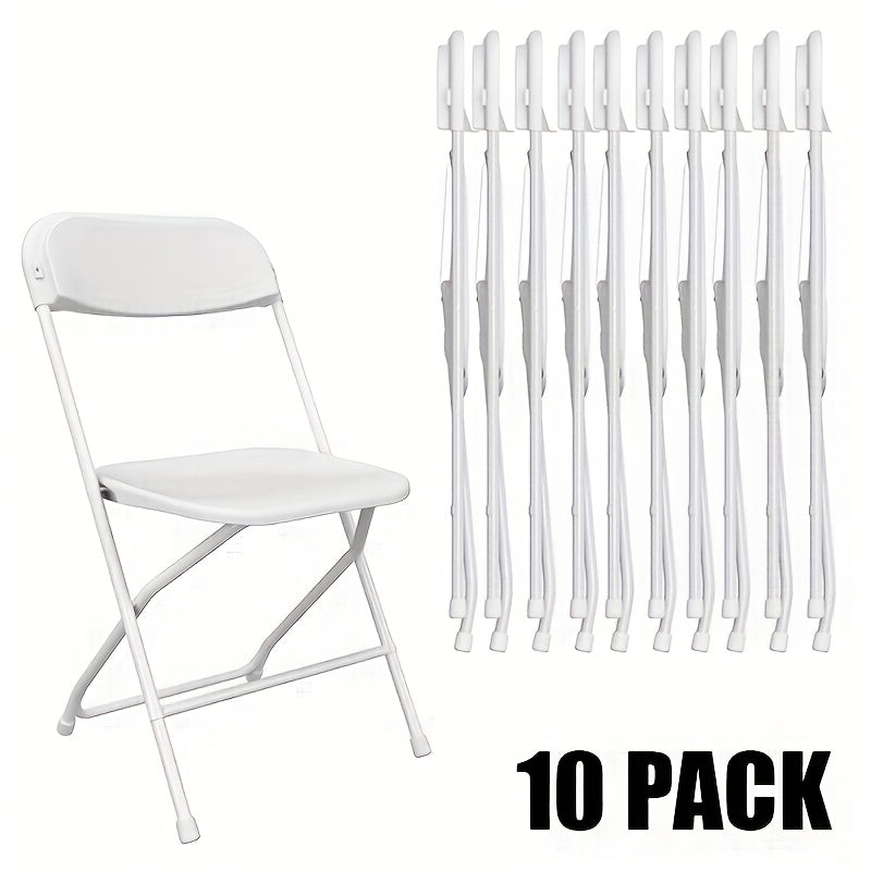 [Weddings And Gardens] 90/60/30/20/10 Pack Office White Plastic Folding Chairs Lightweight Folding Chairs, Indoor/Outdoor Folding Chairs, Portable Event Chairs Office Chairs, Conference Rooms, Weddings, And Gardens
