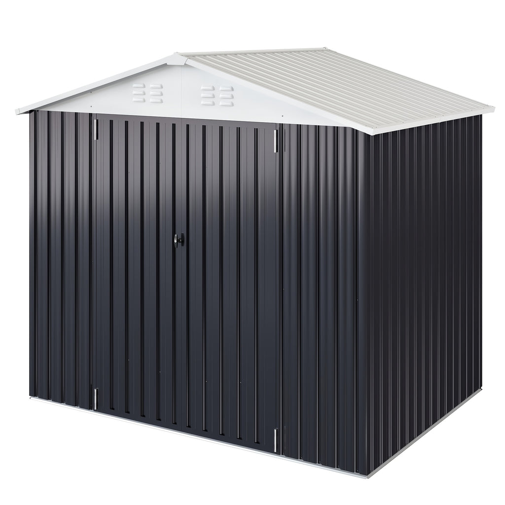 Outdoor Storage Shed, Metal Shed with Updated Frame Structure And Lockable Doors, Large Shed Upgrade Height Ideal for Garden, Backyard, Patio Utility And Tool Storage