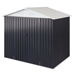 Outdoor Storage Shed, Metal Shed with Updated Frame Structure And Lockable Doors, Large Shed Upgrade Height Ideal for Garden, Backyard, Patio Utility And Tool Storage