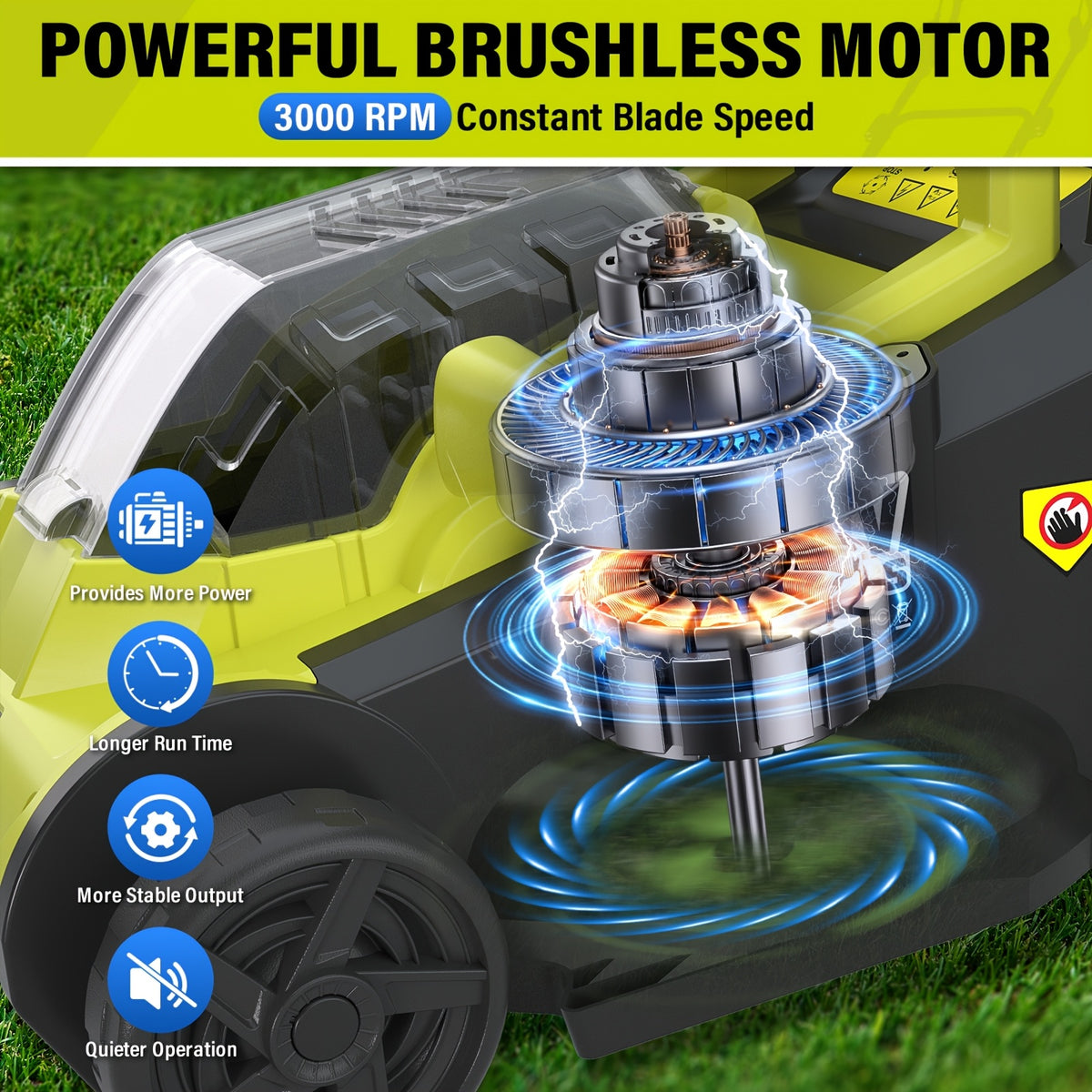 40V 16-inch Cordless Lawn Mower With 11.89gal Grass Collection Bag, 6 Position Height Adjustment Electric Lawn Mower, 2 X 20V 4.0Ah Battery Powered Push Lawnmower, 2.4A Fast Charger Included