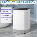 Full Automatic Washing Machine, 15.6/17.6/17.8/25Lbs Top Load Portable Washer with Drain Pump, 10 Wash Programs 8 Water Level Washer and Dryer Combo, 2 in 1 Washer and Dryer for Apartments, RV, Camping