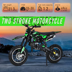 Mini Motorcycle Mini Dirt Bike, 49cc 2-stroke Gas Powered Motorcycle, with External Rotary Tires, Front Disc Brakes, Pocket Motorcycle, up to 20 Mph, Max Load 330 Lbs