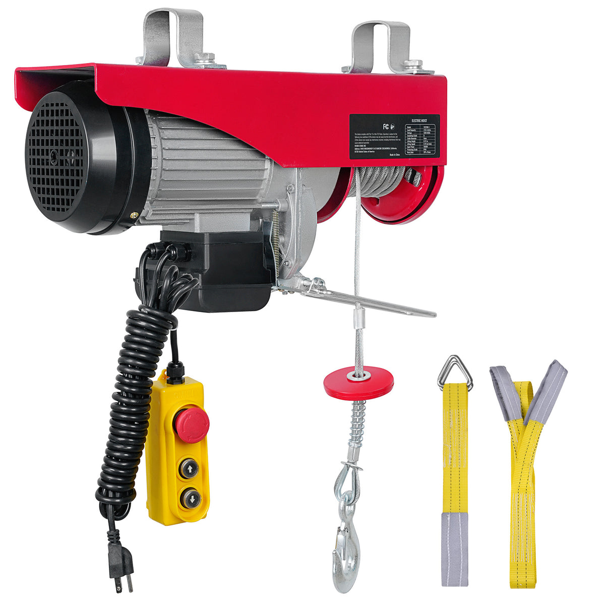 VEVOR 2200lbs Electric Hoist w/14ft Wired Remote Control, 120v Electric Hoist with 40ft Single Cable Lifting Height, for Garage Warehouse Factory Control for Garage, Shop, Hotel, Home