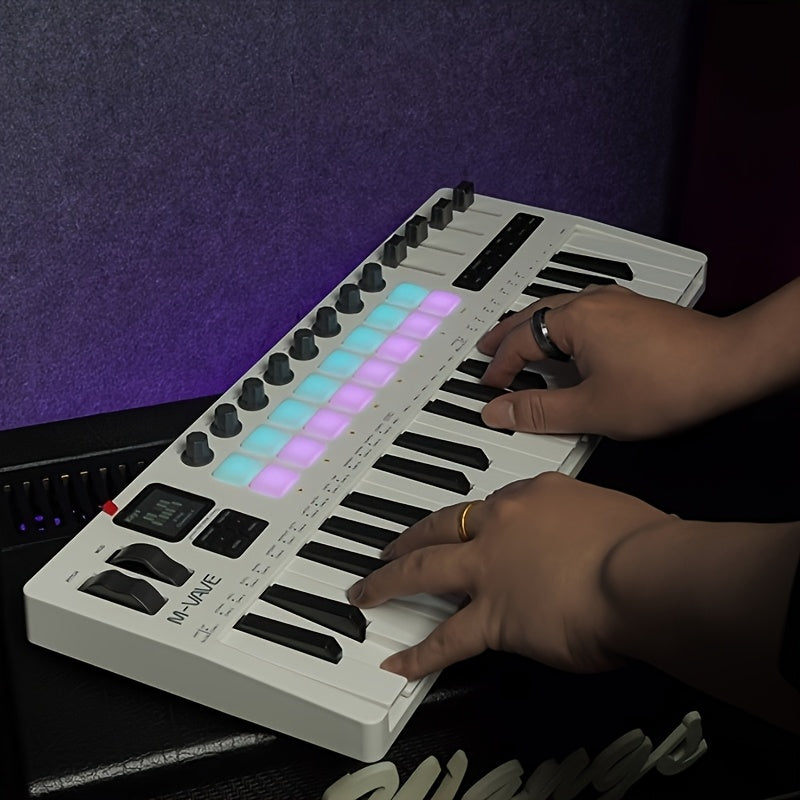 M-VAVE SMK37PRO Professional MIDI Keyboard with 37 Keys, Wireless for Music Composition And Synthesis