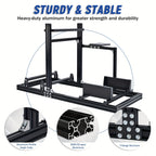 Mokapit More Sturdy Aluminum Alloy Racing Simulator Cockpit Fits for Logitech/ Thrustmaster/ Fanatec/ Moza G29 G920 G923 T300RS Gaming Steering Wheel Stand Excludes Shift Levers Steering Wheels Pedals