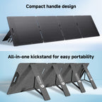 LVYUAN New Portable Solar Panel 200W/400W for Power Station, 23% Efficiency Mono Foldable Solar Charger with 4 Kickstands And 3M Cable (MC4 to DC5521/DC5525/DC7909/XT60 Connectors) for Camping RV Home Backup, Without Battery