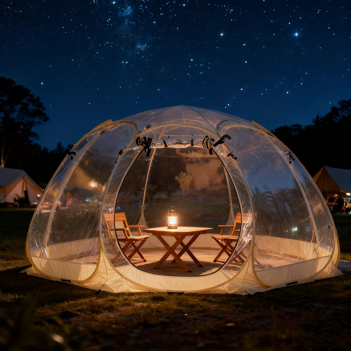 Pop Up Bubble Tent, Instant Igloo Tent Suitable for 4-6 People, Screen House for Patios, Cold