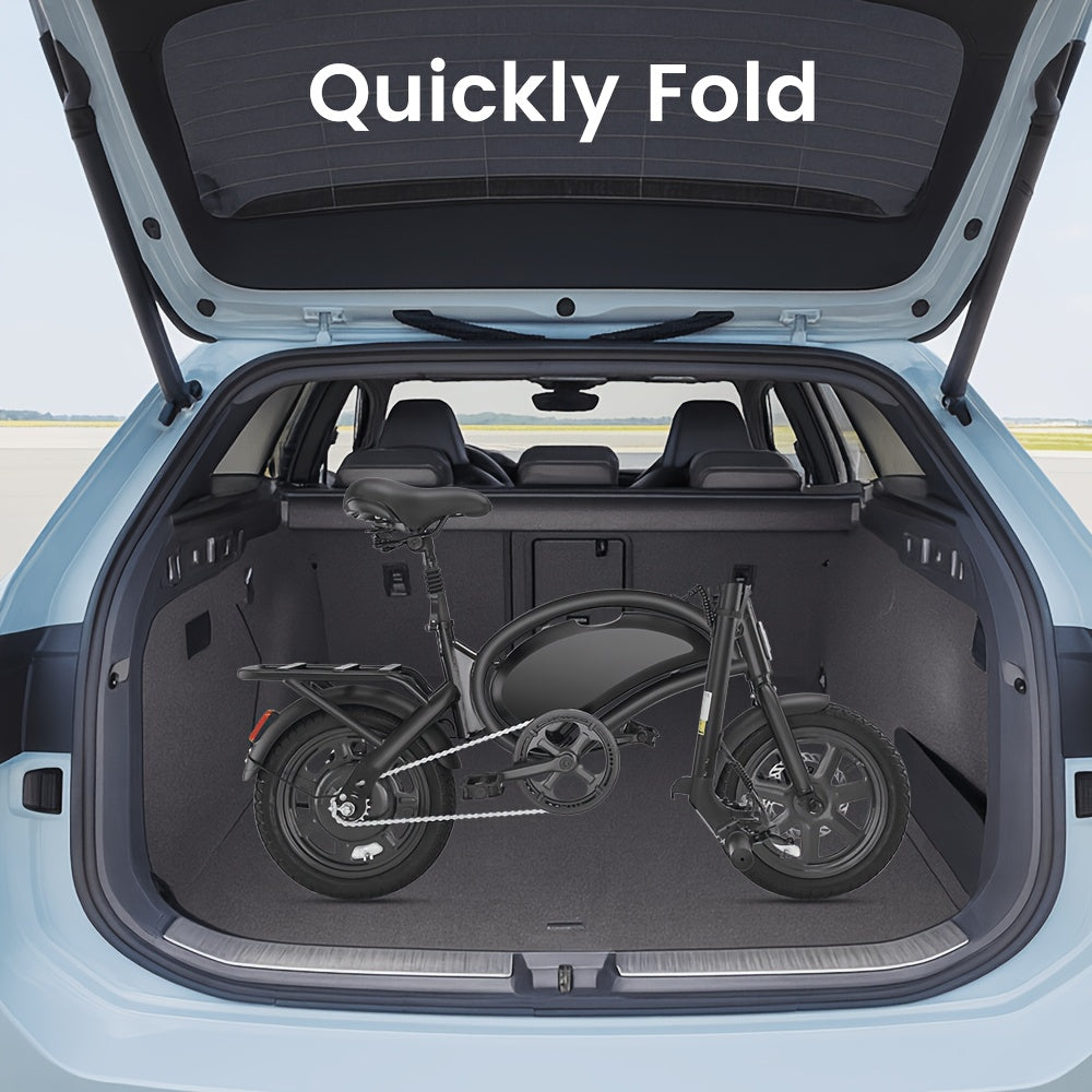 Ebikes for Adults, 500W Lightweight Folding Electric Bike for Adults, 19.9MPH 25Mile Long Range Commuter Electric Bicycle, 36V 7.8AH Removable Battery E Bike, Multi-Shock, Longdistance Riding, Durable Frame, Powerful Ebike, Daily Commuter Bike