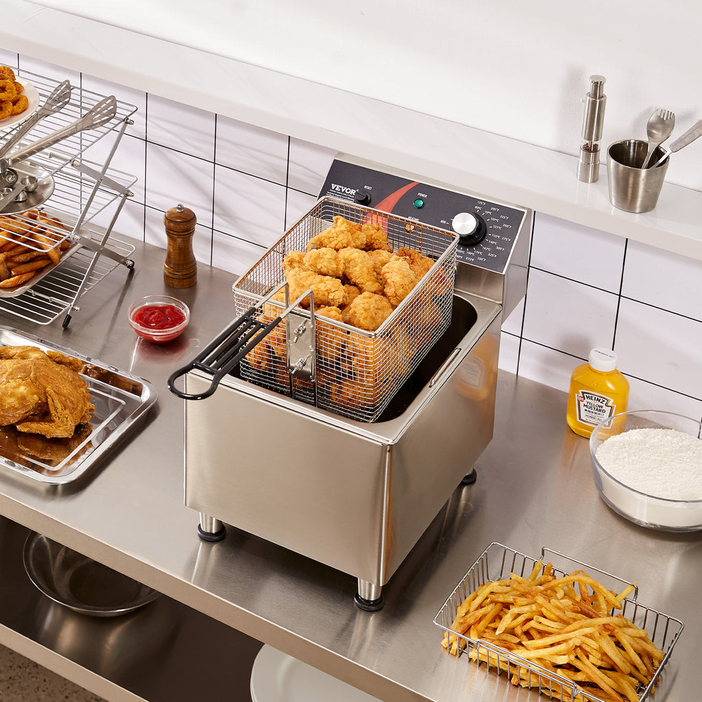 VEVOR Commercial Electric Deep Fryer Countertop Deep Fryer.